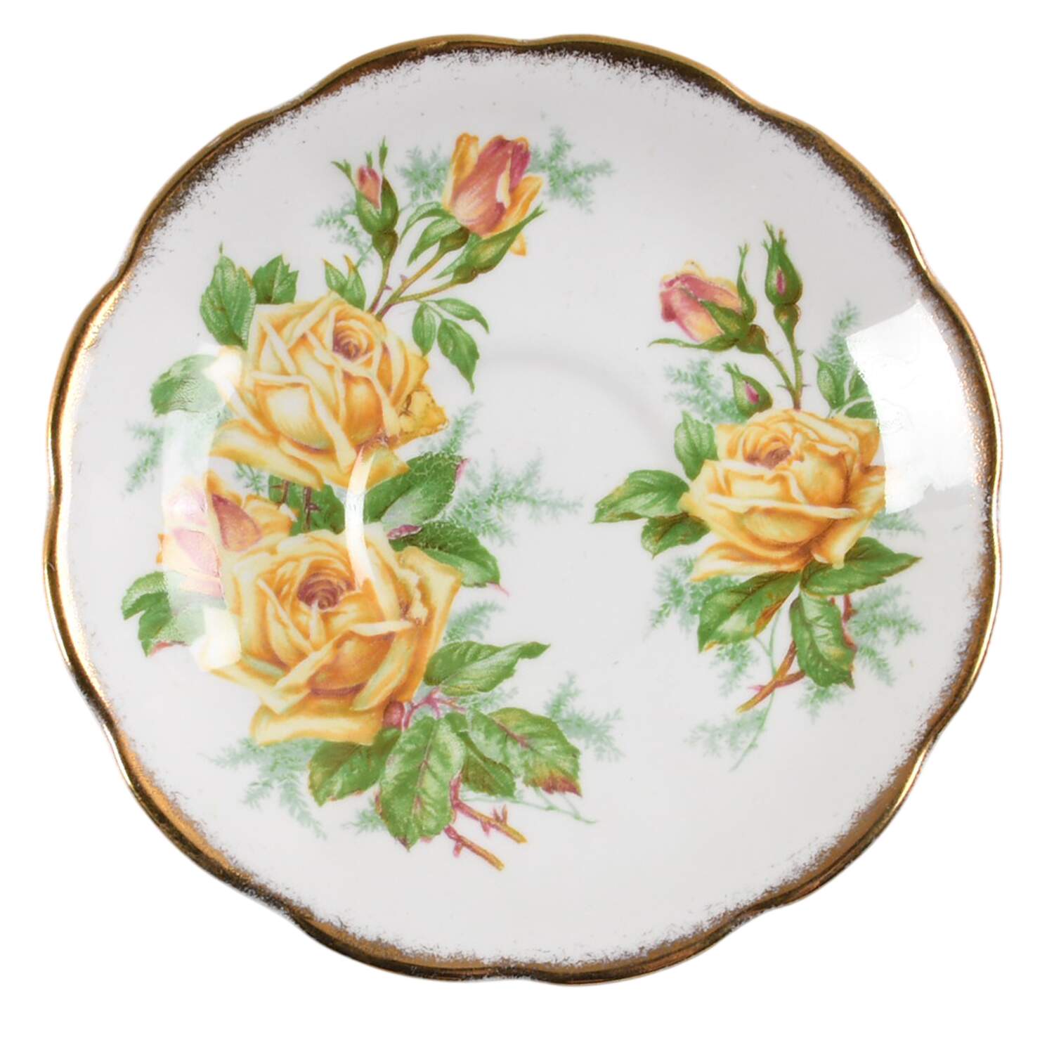 Tea Rose Yellow Saucer for Footed Cup by Royal Albert-1