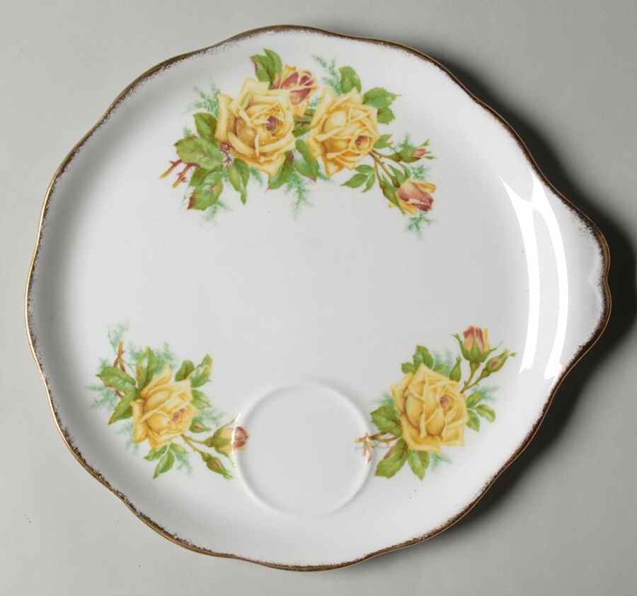 Tea Rose Yellow Snack Plate by Royal Albert-1