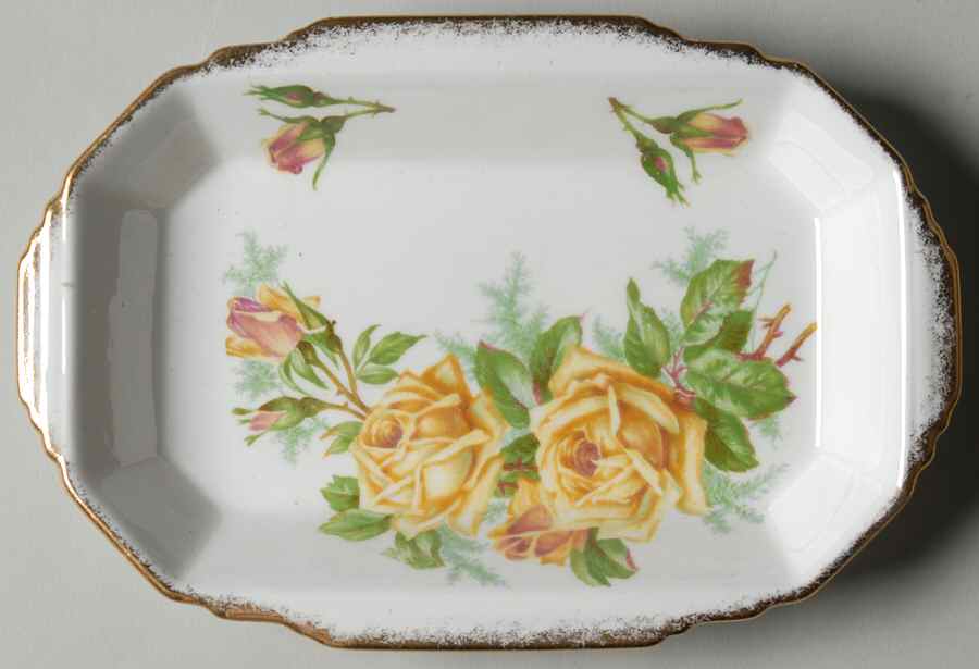 Tea Rose Yellow 7" Rectangular Sweet Meat by Royal Albert-1