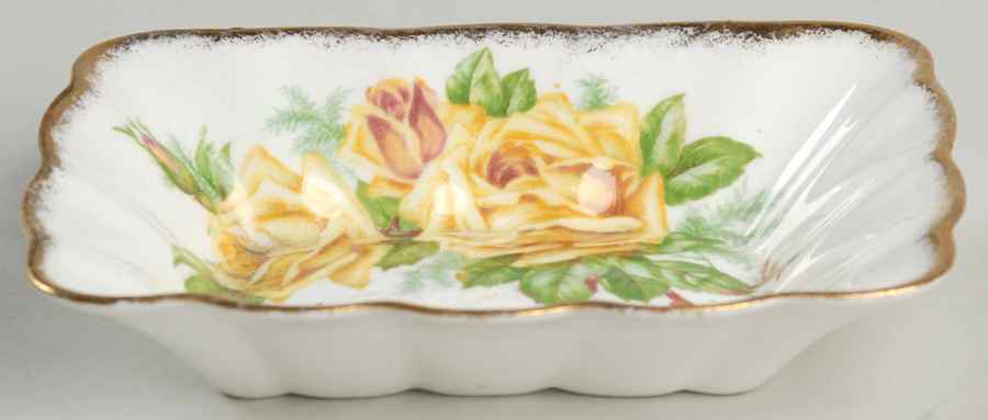 Tea Rose Yellow Rectangular Sweet Meat Dish by Royal Albert-1