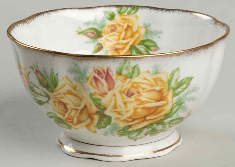 Tea Rose Yellow Open Sugar Bowl by Royal Albert-1