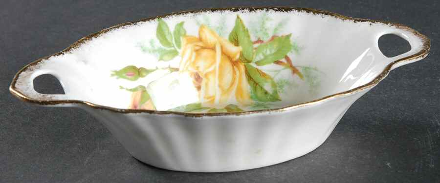 Tea Rose Yellow Oval Sweet Meat Dish by Royal Albert-1
