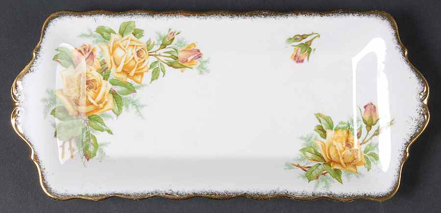 Tea Rose Yellow 10" Rectangular Tray by Royal Albert-1