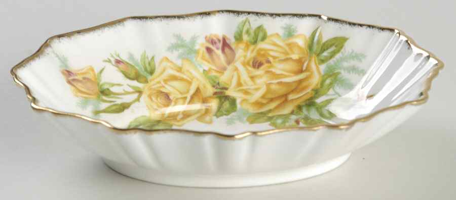 Tea Rose Yellow 5" Oval Sweet Meat Dish by Royal Albert-1
