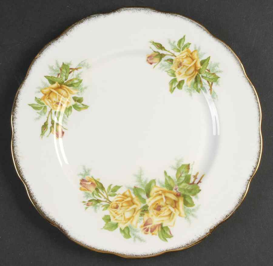 Tea Rose Yellow Luncheon Plate by Royal Albert-1