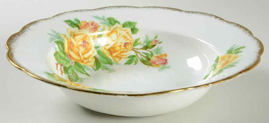 Tea Rose Yellow Rim Soup Bowl by Royal Albert-1