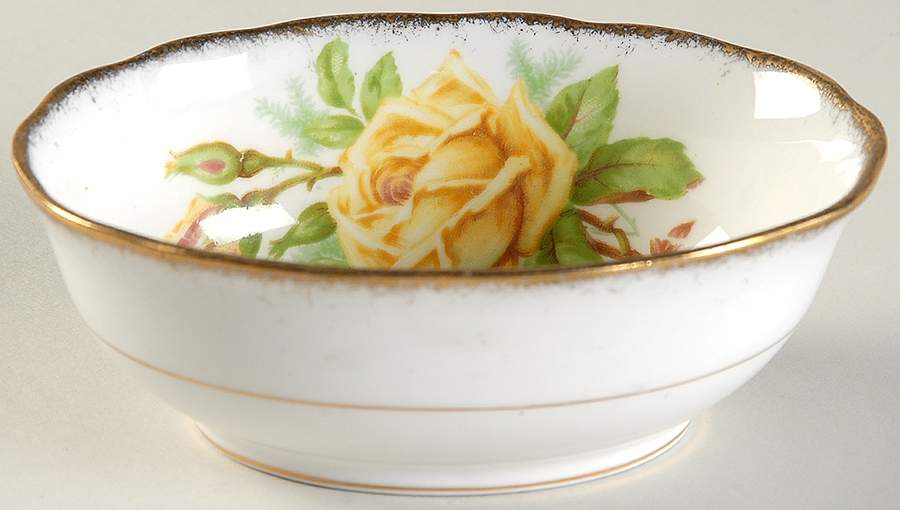 Tea Rose Yellow Mini Oval Open Sugar Bowl by Royal Albert-1