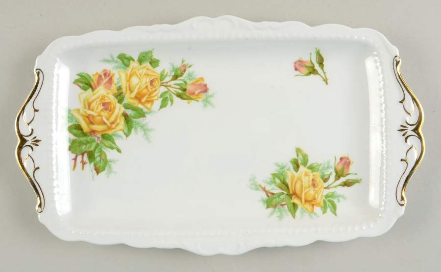 Tea Rose Yellow Rectangular Tray 11" by Royal Albert-1