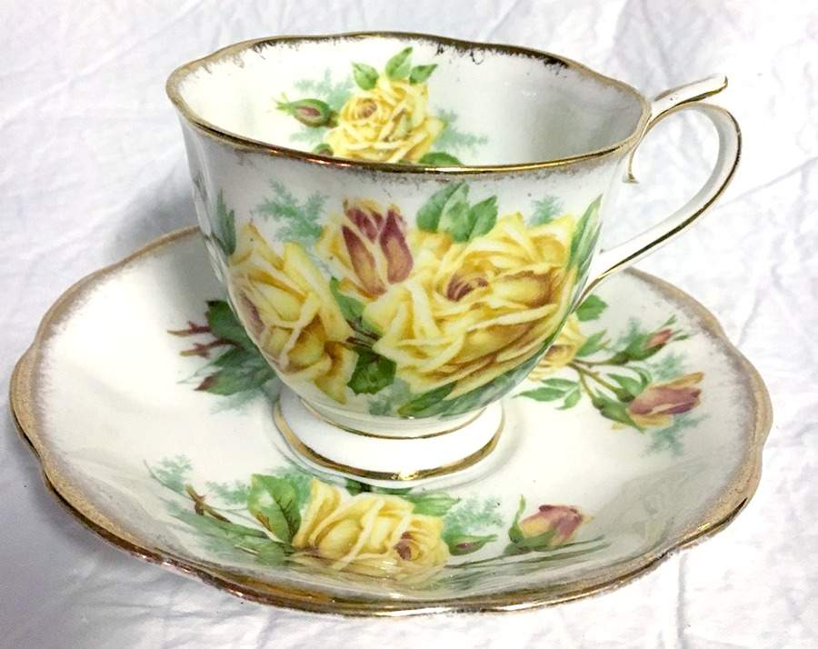Tea Rose Yellow Oversized Cup & Saucer Set by Royal Albert-1