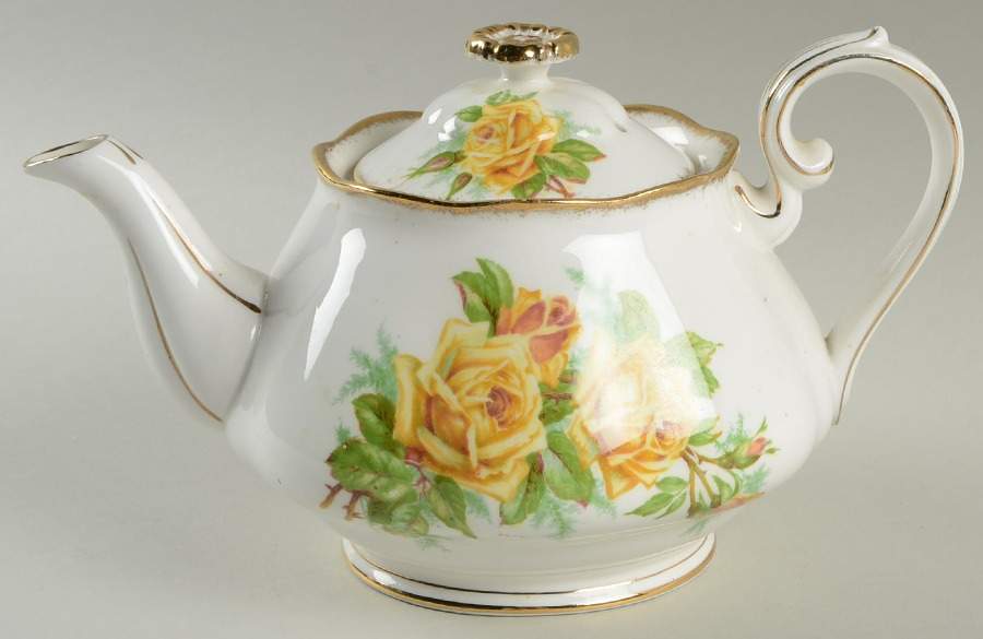 Tea Rose Yellow Small Teapot & Lid by Royal Albert-1