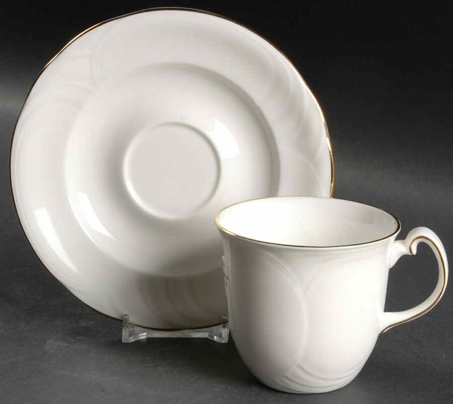 Tiara Flat Cup & Saucer Set by Royal Albert-1