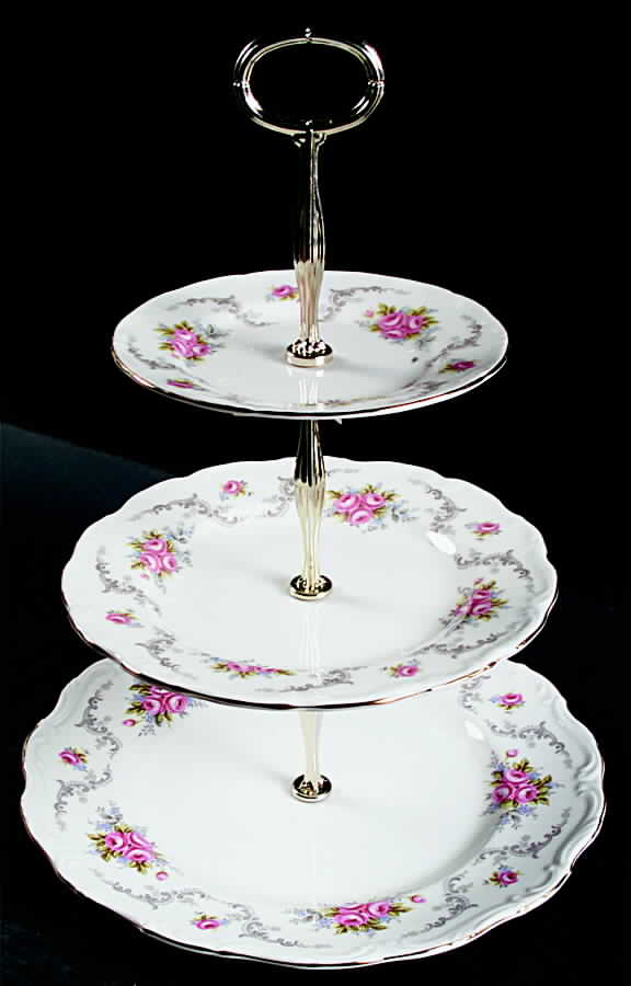 Tranquillity 13 7/8"-14 1/4" 3-Tiered Serving Tray(DP,SP,BB) HC by Royal Albert-1