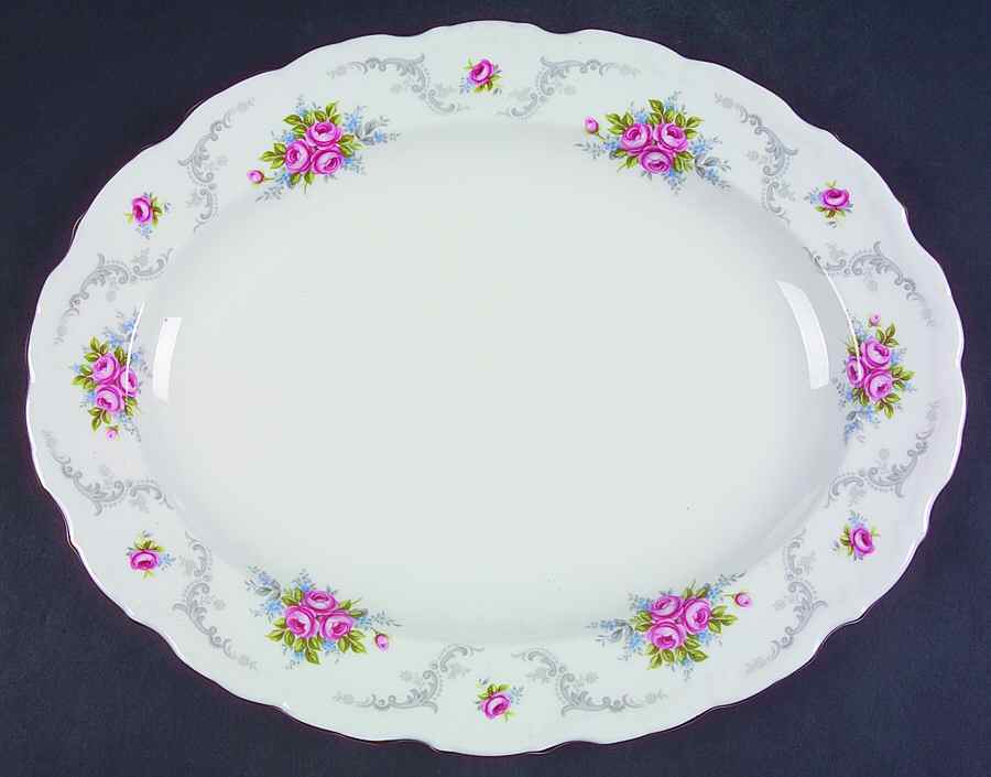 Tranquillity 13" Oval Serving Platter by Royal Albert-1