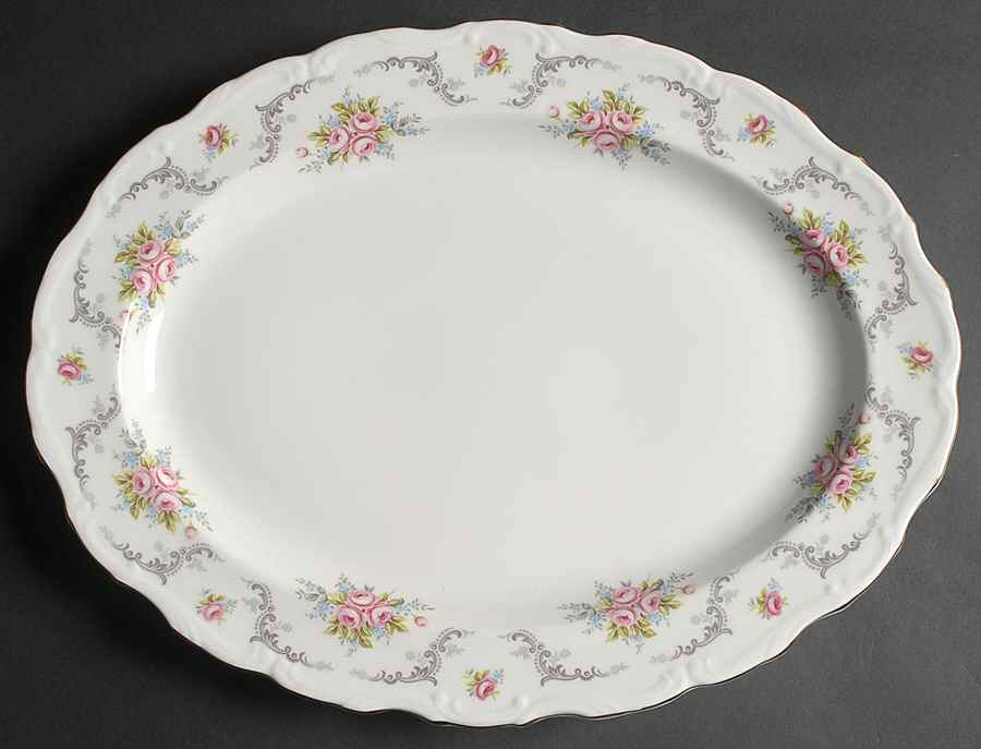 Tranquillity 16" Oval Serving Platter by Royal Albert-1