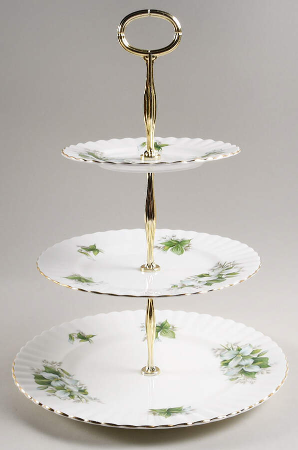 Trillium 13 7/8"-14 1/4" 3-Tiered Serving Tray(DP,SP,BB) HC by Royal Albert-1