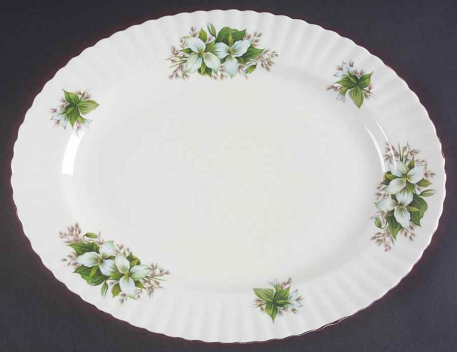 Trillium 15" Oval Serving Platter by Royal Albert-1