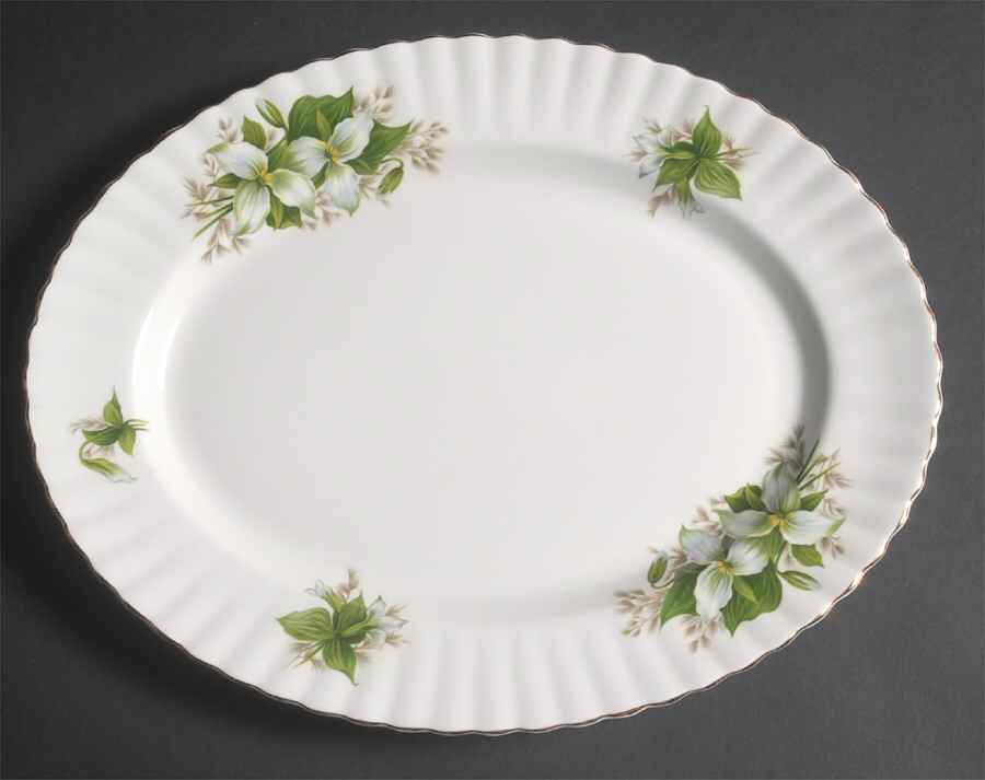 Trillium 12" Oval Serving Platter by Royal Albert-1