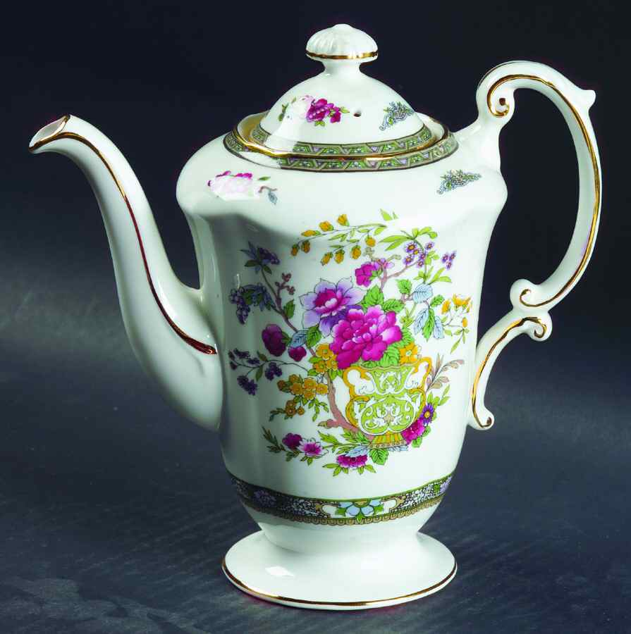 Tree of Kashmir Small Coffee Pot & Lid by Royal Albert-1