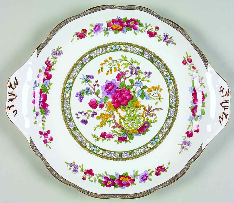 Tree of Kashmir Handled Cake Plate by Royal Albert-1