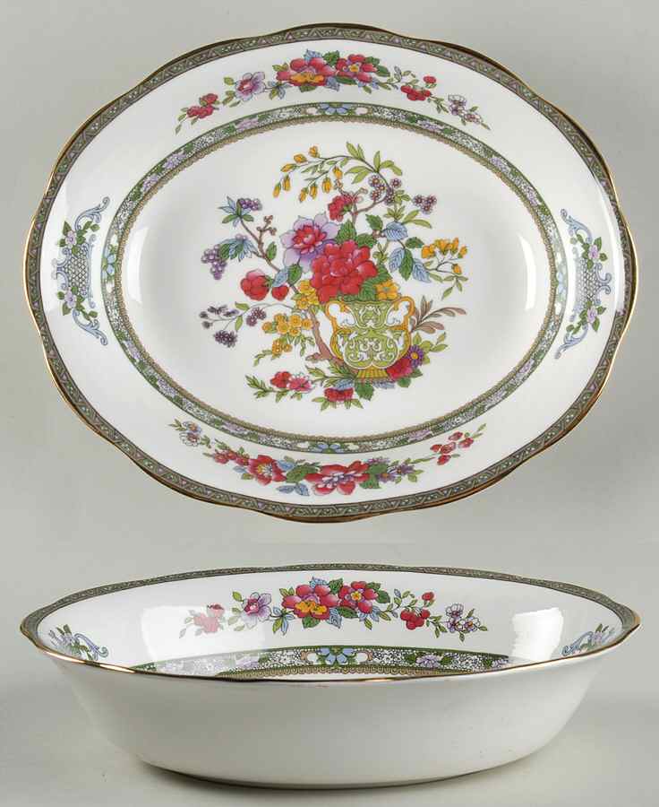 Tree of Kashmir 9" Oval Vegetable Bowl by Royal Albert-1