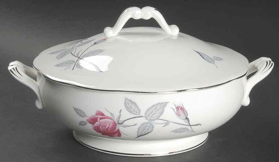 Trent Rose Round Covered Vegetable by Royal Albert-1