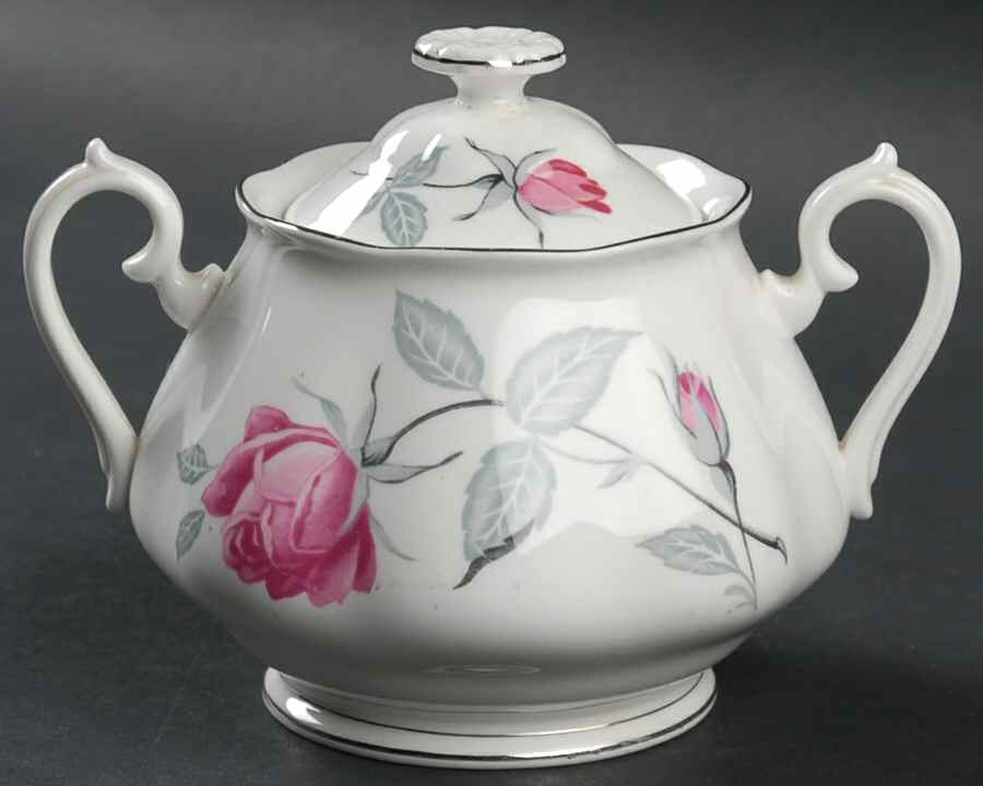 Trent Rose Sugar Bowl & Lid by Royal Albert-1