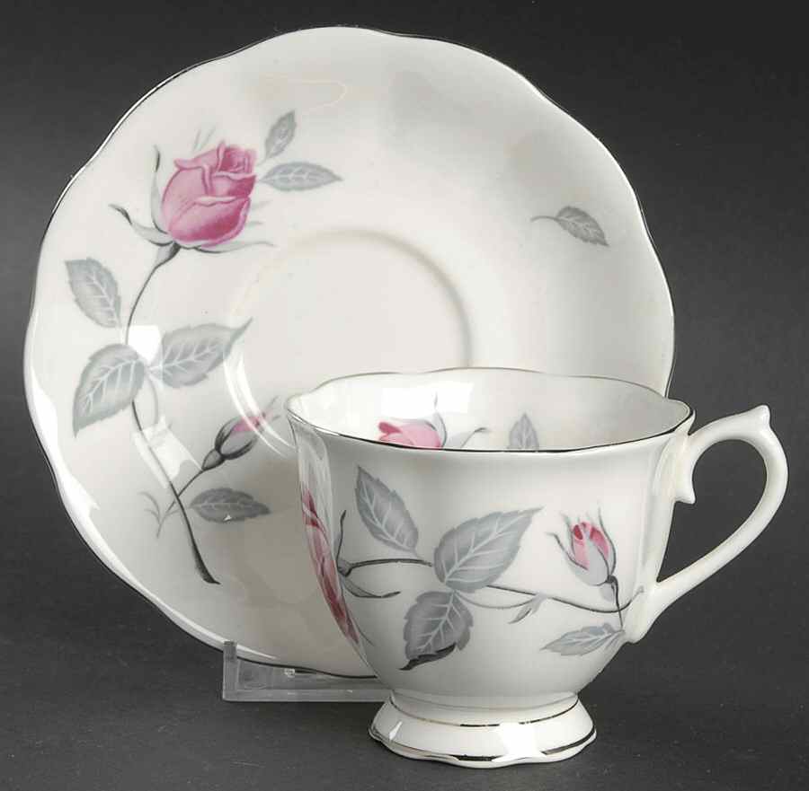 Trent Rose Footed Cup & Saucer Set by Royal Albert-1