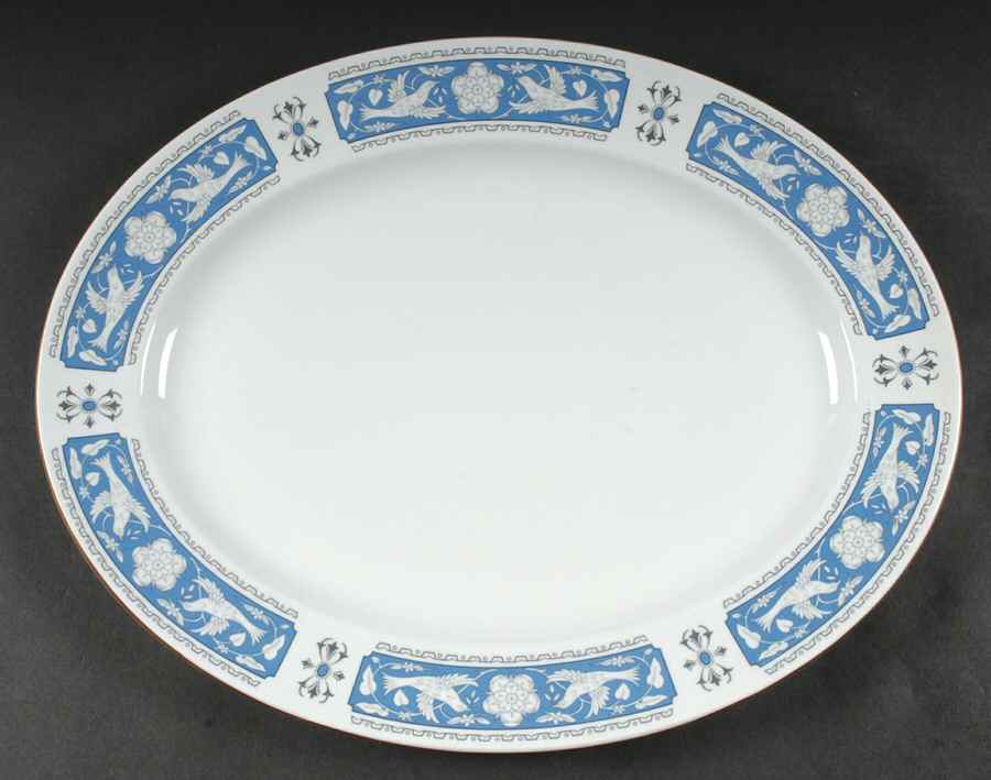 Tudor Rose 15" Oval Serving Platter by Royal Albert-1