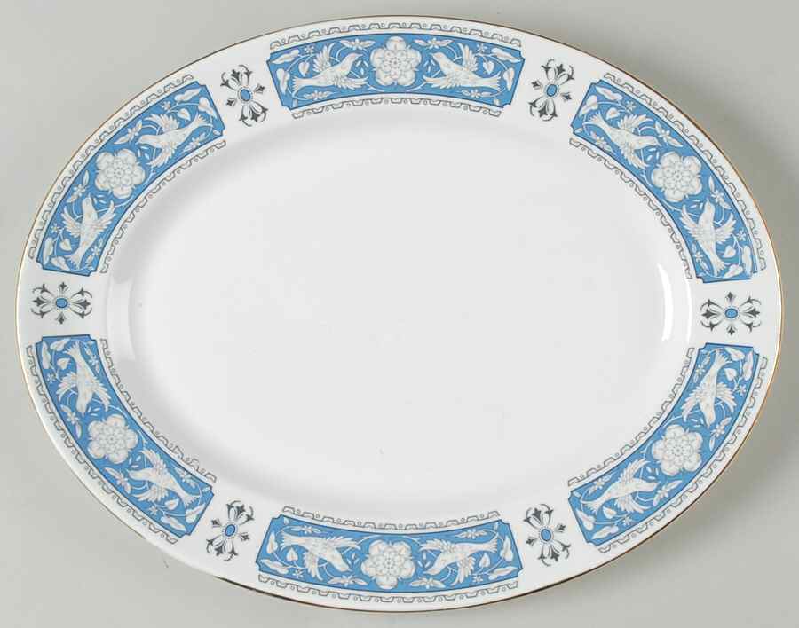 Tudor Rose 13" Oval Serving Platter by Royal Albert-1