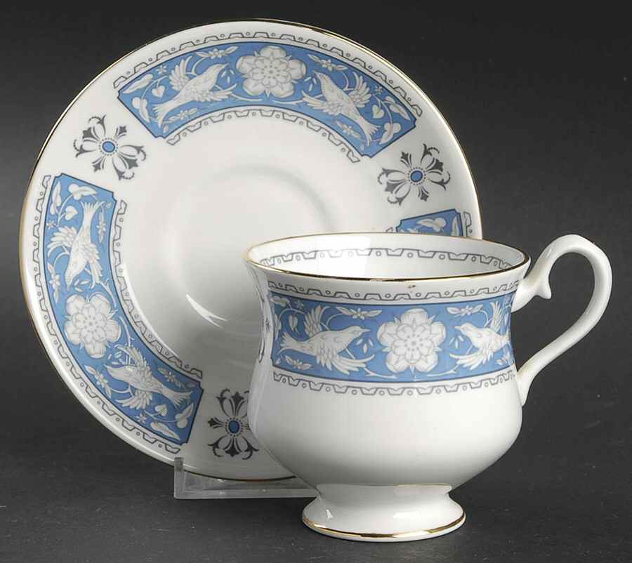 Tudor Rose Footed Cup & Saucer Set by Royal Albert-1