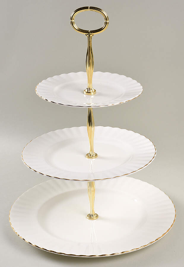 Val D'Or 13 7/8"-14 1/4" 3-Tiered Serving Tray(DP,SP,BB) HC by Royal Albert-1