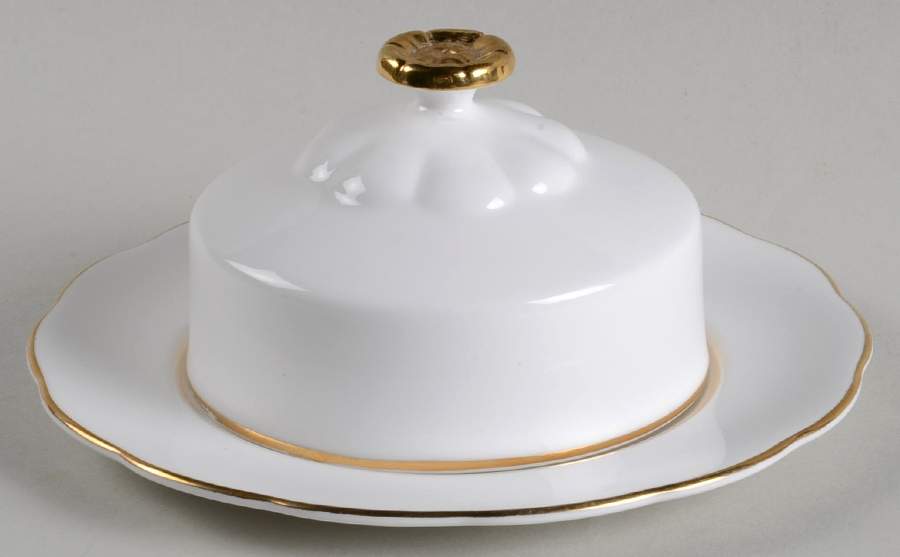Val D'Or Round Covered Butter by Royal Albert-1