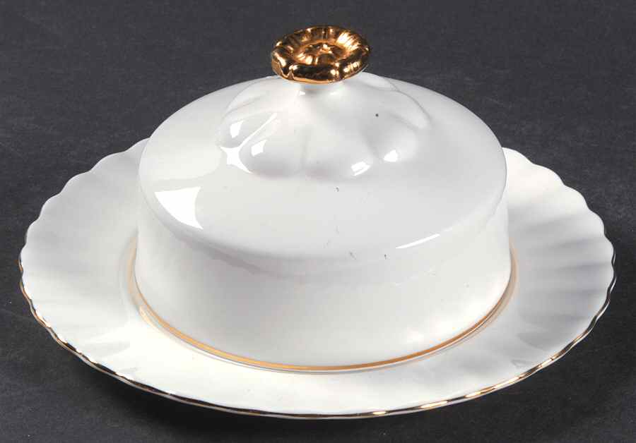 Val D'Or Round Covered Butter by Royal Albert-1