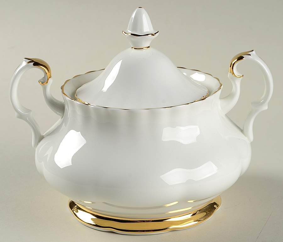 Val D'Or Sugar Bowl & Lid by Royal Albert-1