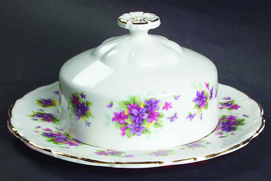 Violetta Round Covered Butter by Royal Albert-1