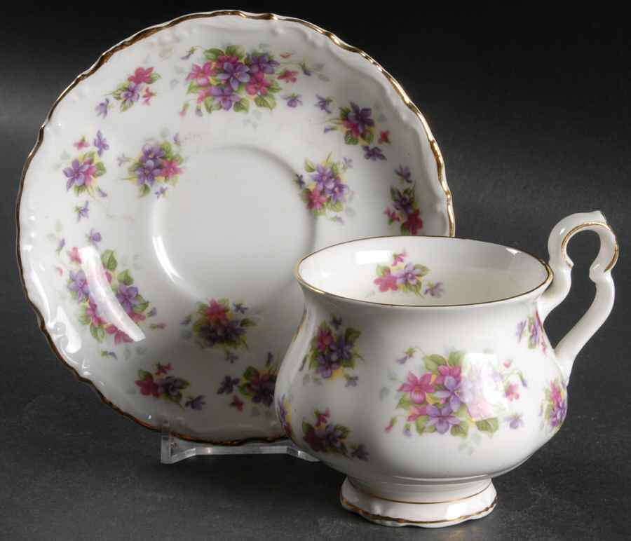 Violetta Footed Cup & Saucer Set by Royal Albert-1