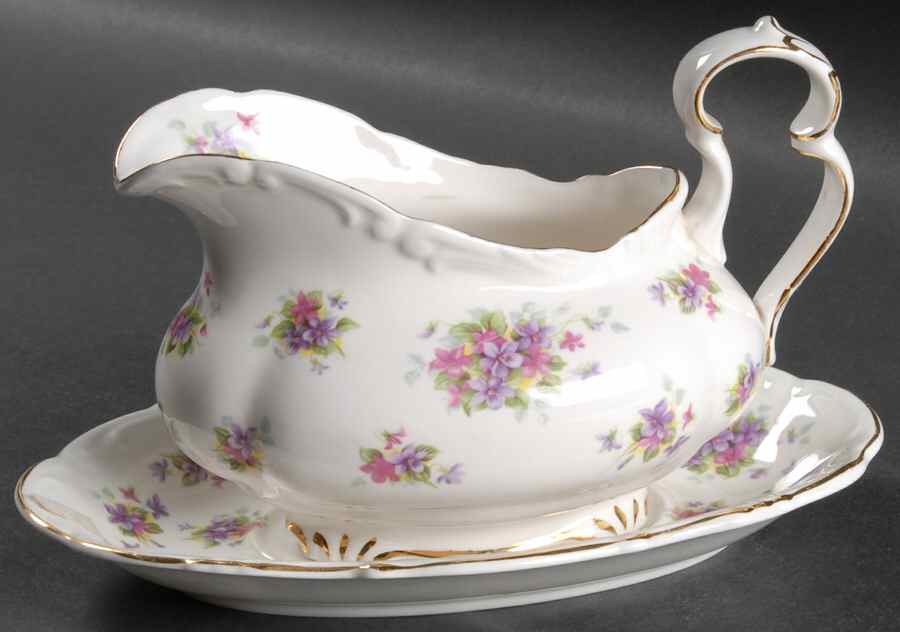 Violetta Gravy Boat & Underplate by Royal Albert-1