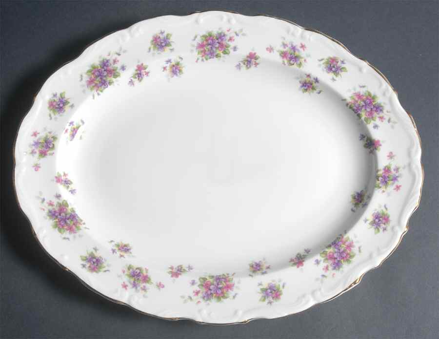 Violetta 13" Oval Serving Platter by Royal Albert-1