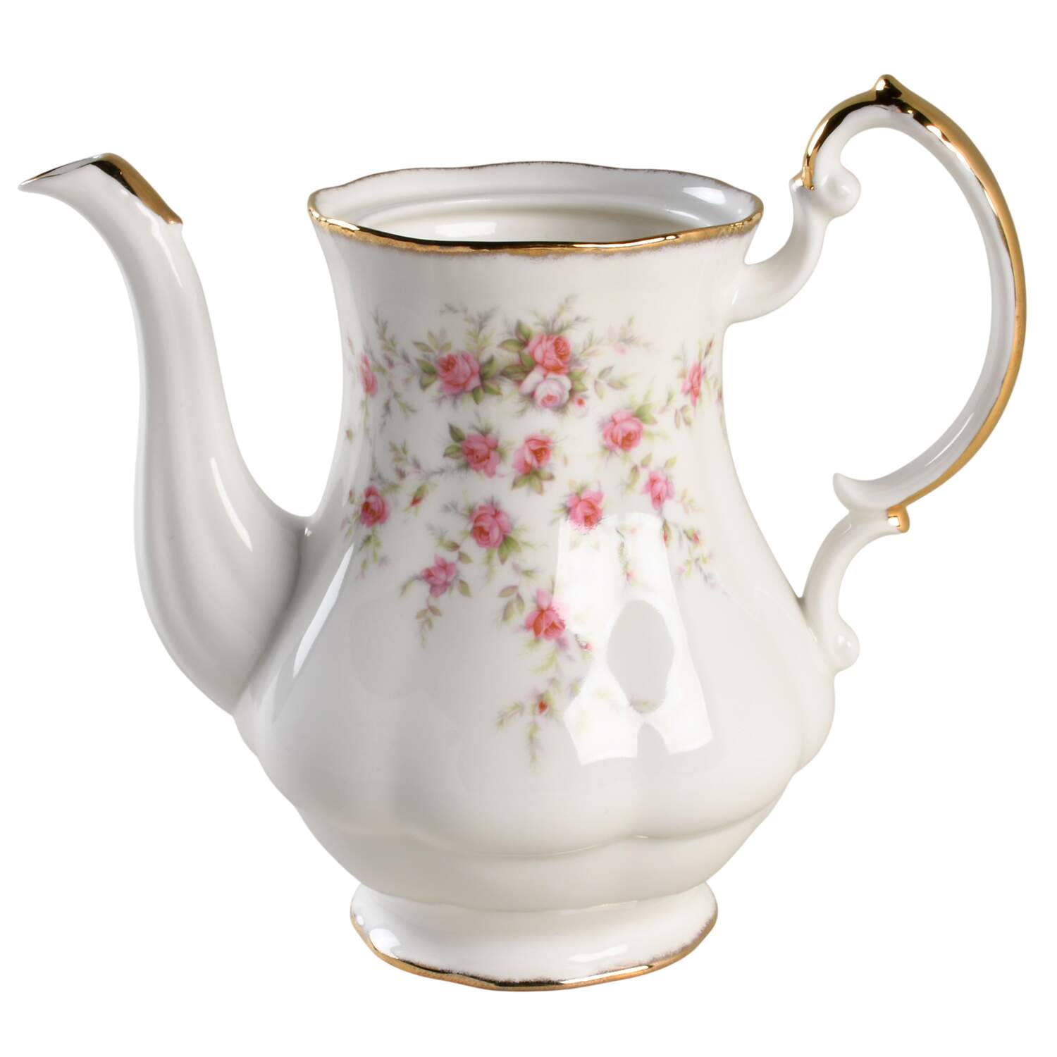 Victoriana Rose (Elizabeth Shape) Coffee Pot No Lid by Royal Albert-1
