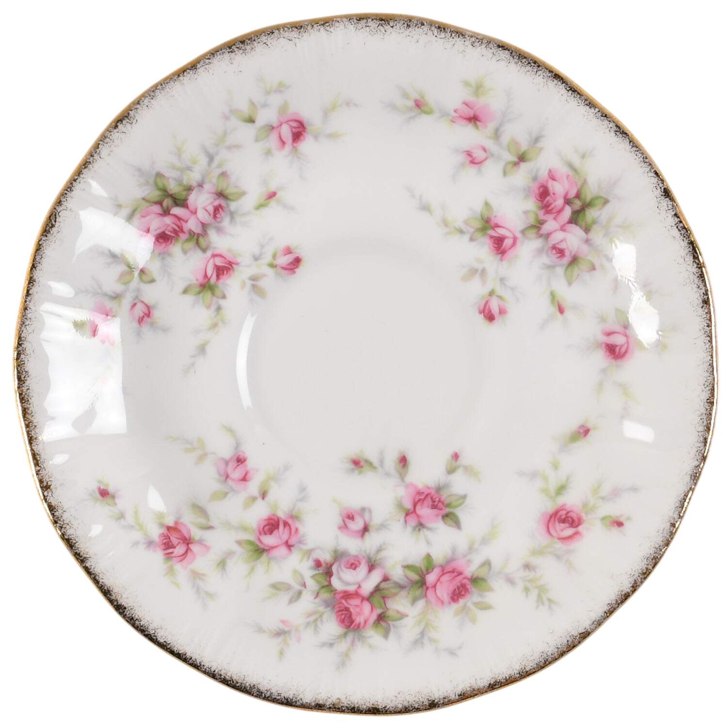 Victoriana Rose (Elizabeth Shape) Saucer for Footed Cup by Royal Albert-1