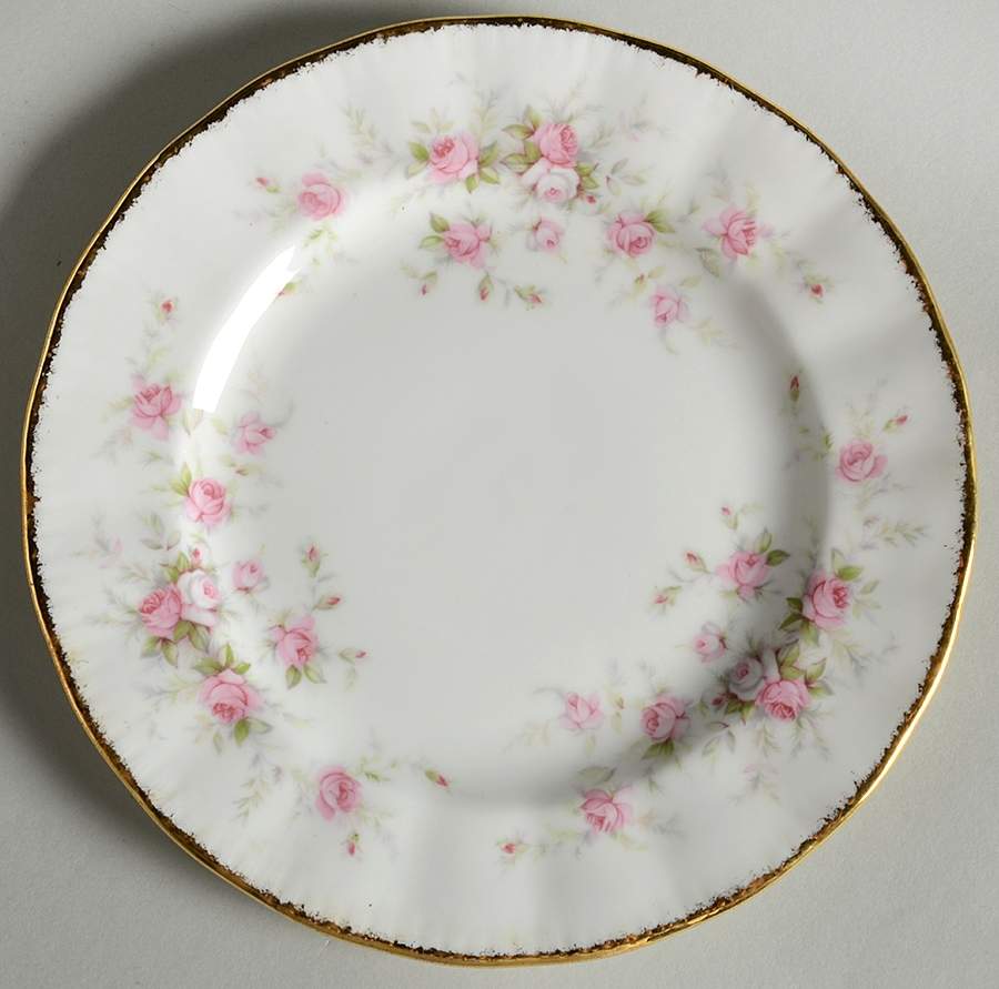 Victoriana Rose (Elizabeth Shape) Dessert/Pie Plate by Royal Albert-1