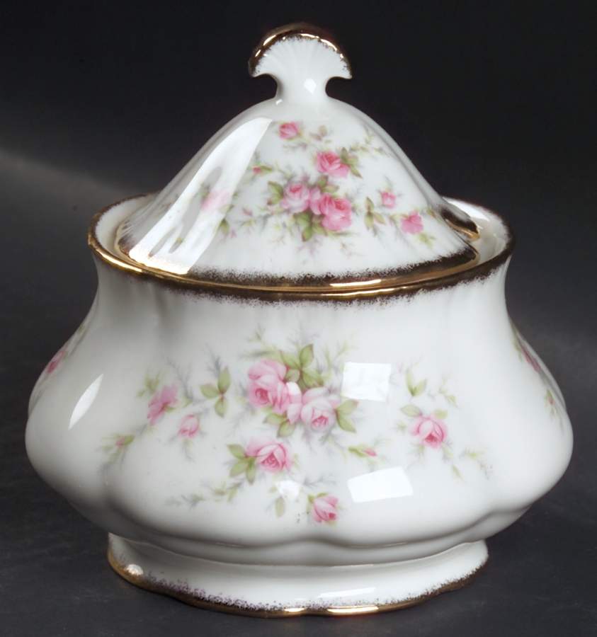 Victoriana Rose (Elizabeth Shape) Sugar Bowl & Lid by Royal Albert-1