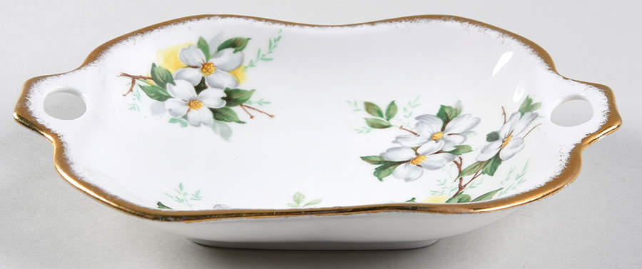 White Dogwood (Brushed Gold Grim Bon Bon by Royal Albert-1