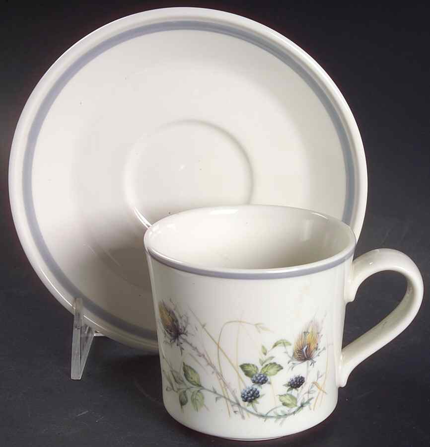 Wild Briar Flat Cup & Saucer Set by Royal Albert-1