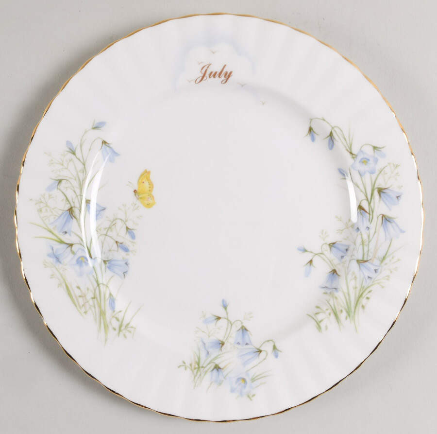 Wild Flower of The Month Salad Plate by Royal Albert-1