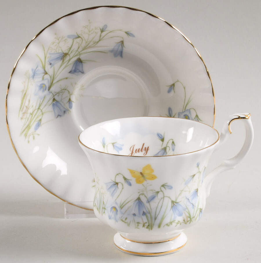 Wild Flower of The Month Footed Cup & Saucer Set by Royal Albert-1