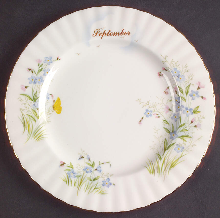 Wild Flower of The Month Salad Plate by Royal Albert-1