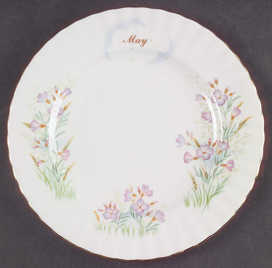 Wild Flower of The Month Salad Plate by Royal Albert-1
