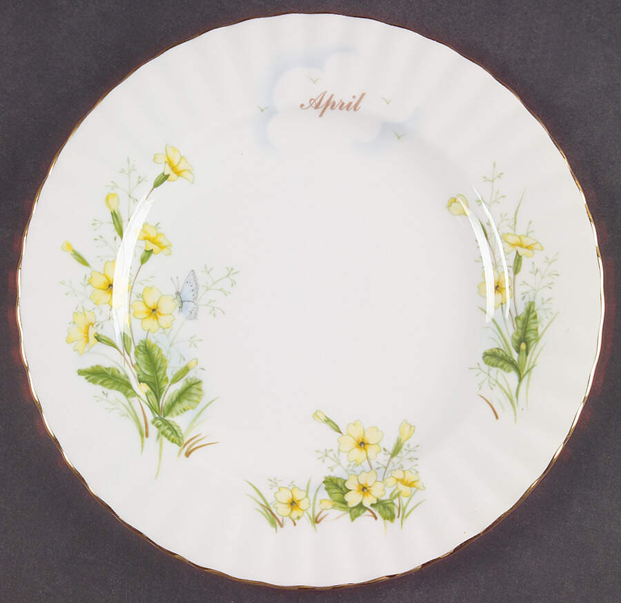 Wild Flower of The Month Salad Plate by Royal Albert-1
