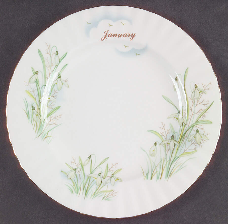 Wild Flower of The Month Salad Plate by Royal Albert-1